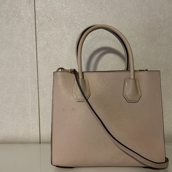 SpreeSuki - Michael Kors Savannah Large Saffiano Leather  MICHAEL KORS Beige / Nude Leather Satchel Crossbody Handbag
